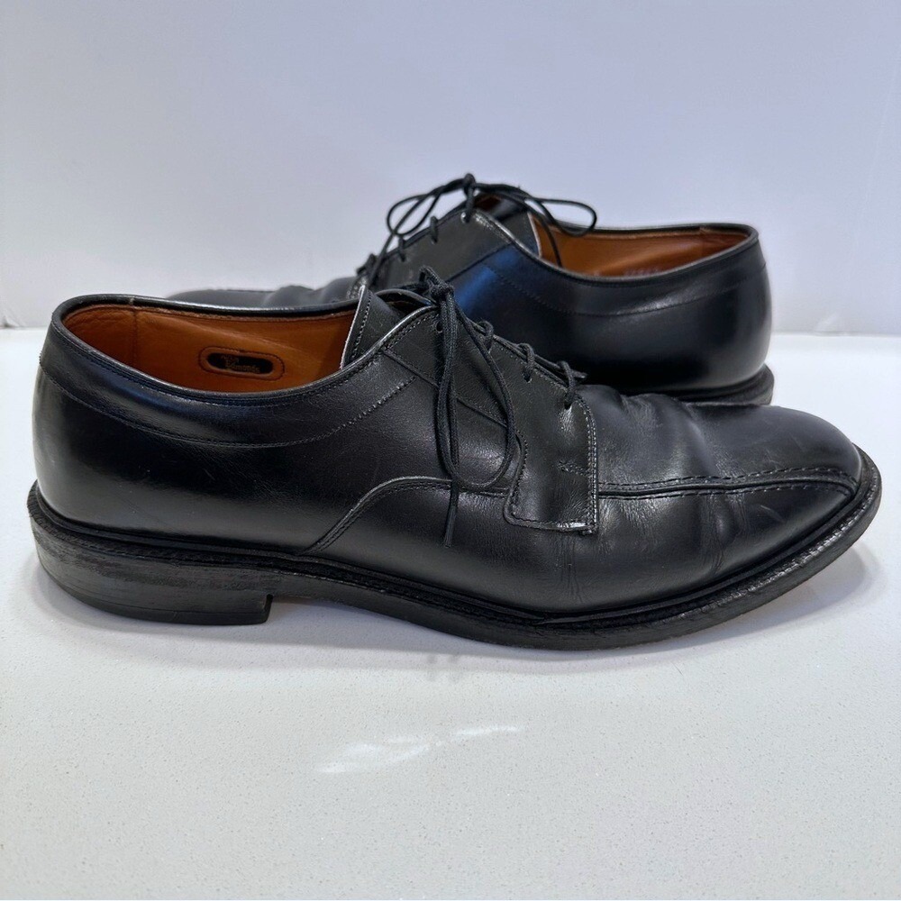 Allen Edmonds Hillcrest Black Leather Bicycle Toe Oxford Mens 10.5 D 5904 USA